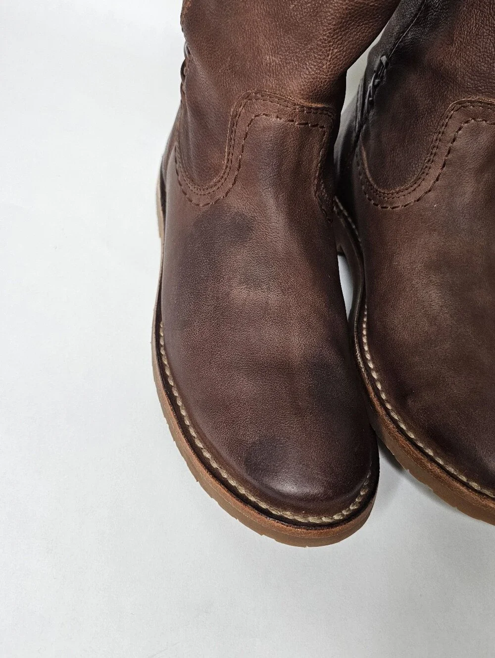 Frye Celia X Stitch Pullon Leather Boots 8